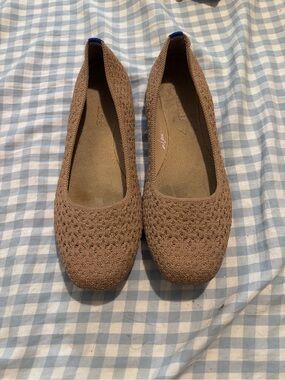Rothy's Taupe Knit Ballet Flats